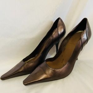 Brushed Bronze Square Heels